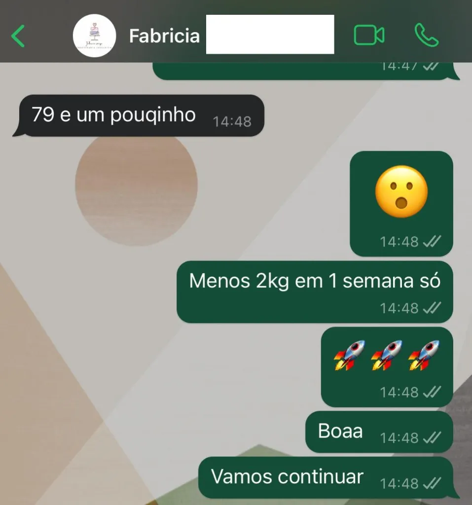 Feedback Fabrícia